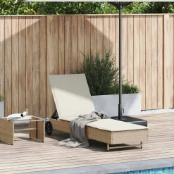 Tumbona Arenis reclinable 3 posiciones + 2 ruedas 80x179x55 cm