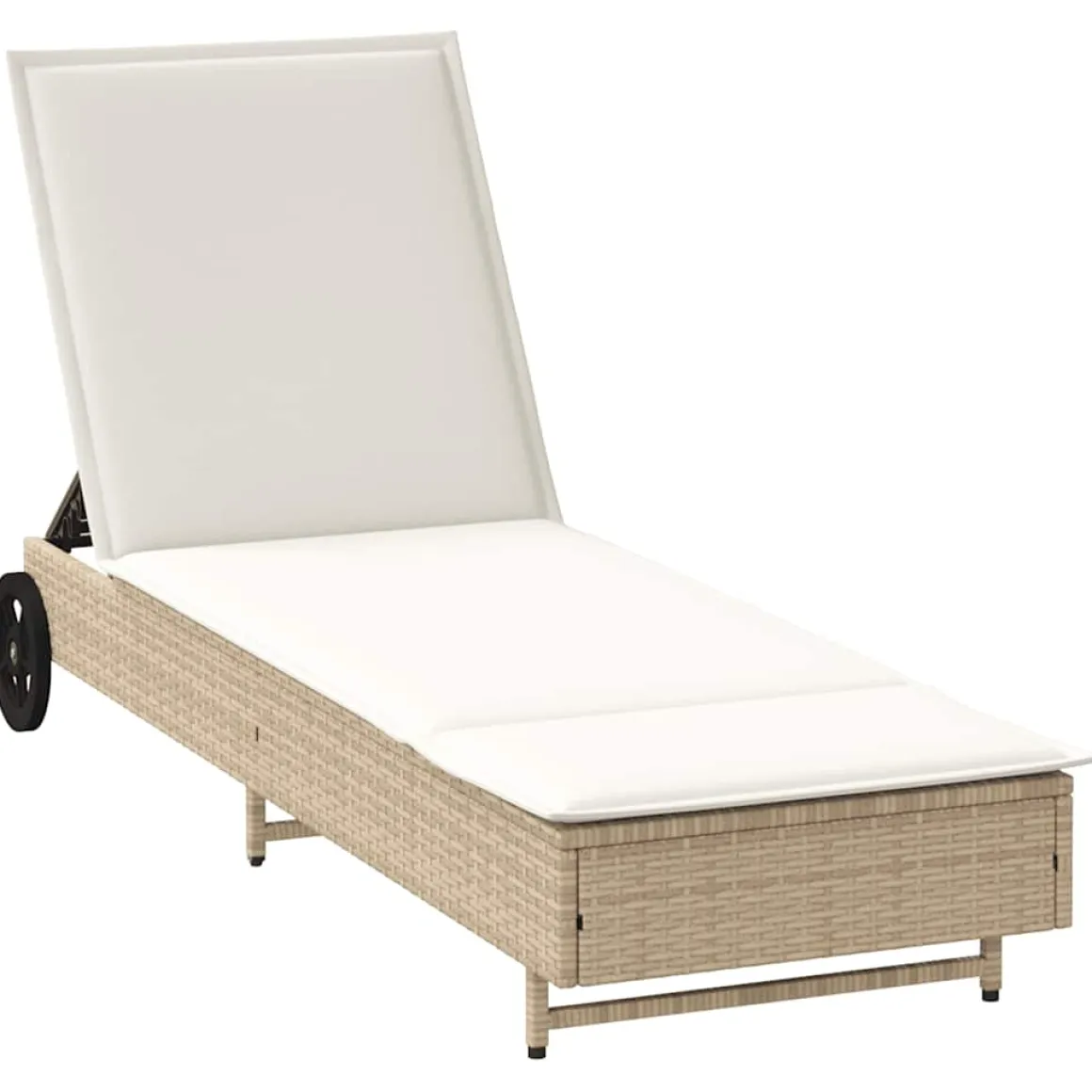 Tumbona Arenis reclinable 3 posiciones + 2 ruedas 80x179x55 cm