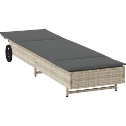 Tumbona Arenis reclinable 3 posiciones + 2 ruedas 80x179x55 cm