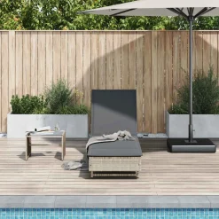 Tumbona Arenis reclinable 3 posiciones + 2 ruedas 80x179x55 cm