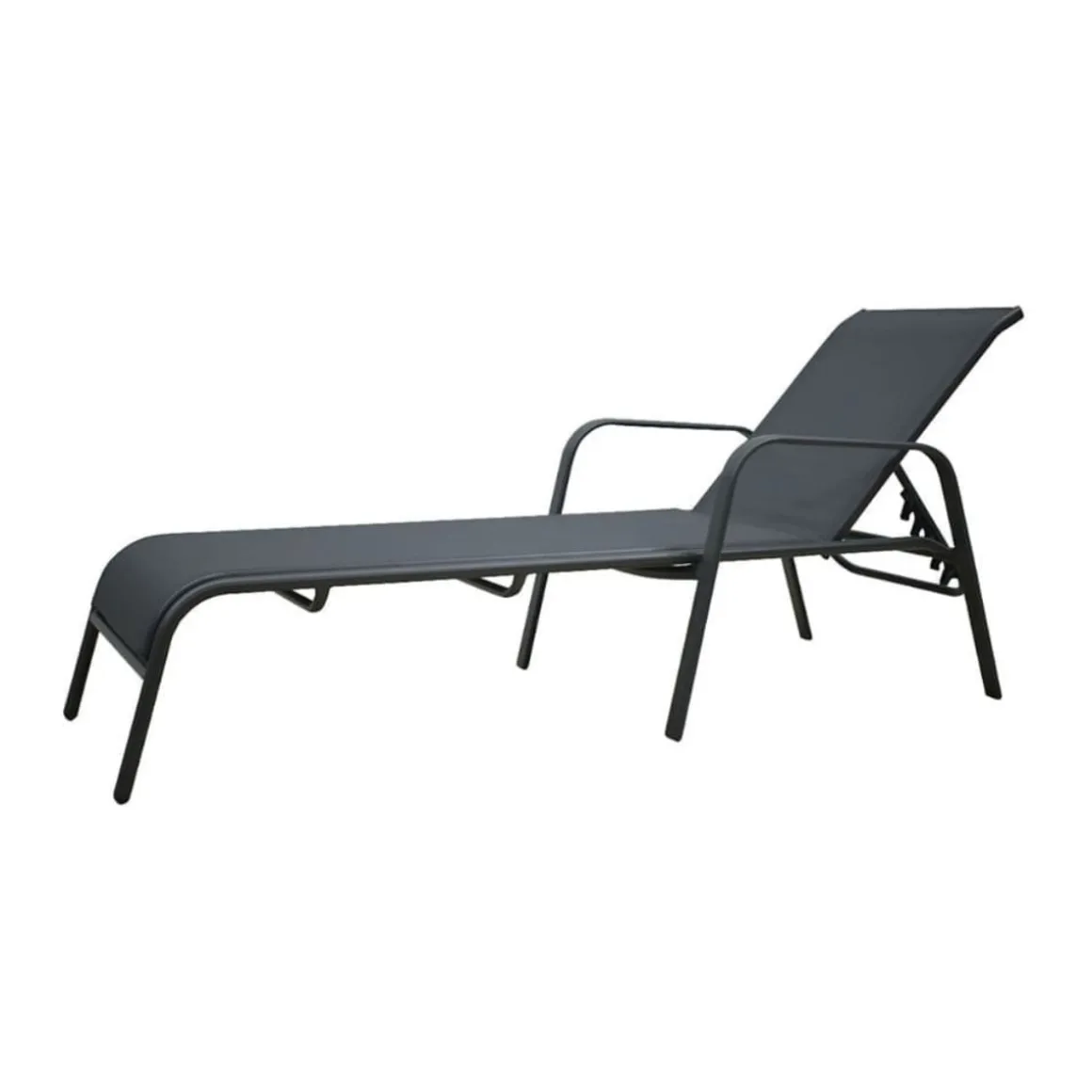 Tumbona Bora Bora respaldo abatible gris 98x67x193 cm