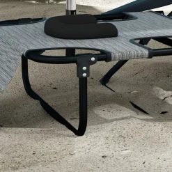 Tumbona Flexx Outsunny plegable con respaldo ajustable gris 31x194x72 cm