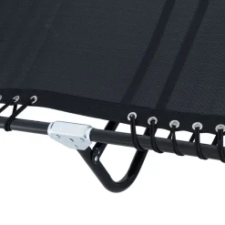 Tumbona Guadix Outsunny plegable respaldo ajustable negro 30x197x58 cm