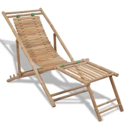 Tumbona Lince ajustable en 4 posiciones natural 80x59x152 cm