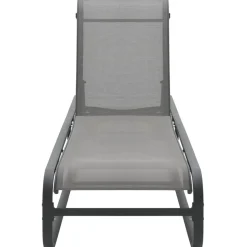 Tumbona Marina reclinable gris 36x200x65