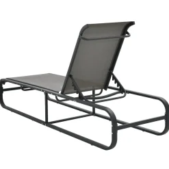 Tumbona Marina reclinable gris 36x200x65
