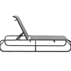 Tumbona Marina reclinable gris 36x200x65