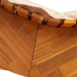 Tumbona mecedora Manzaneda madera de acacia 74x154x60 cm