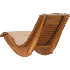 Tumbona mecedora Manzaneda madera de acacia 74x154x60 cm