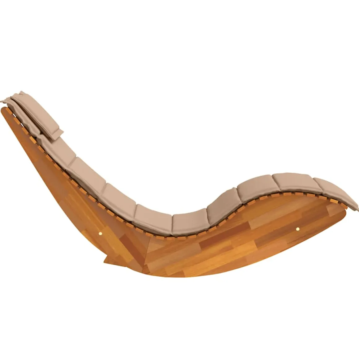 Tumbona mecedora Manzaneda madera de acacia 74x154x60 cm