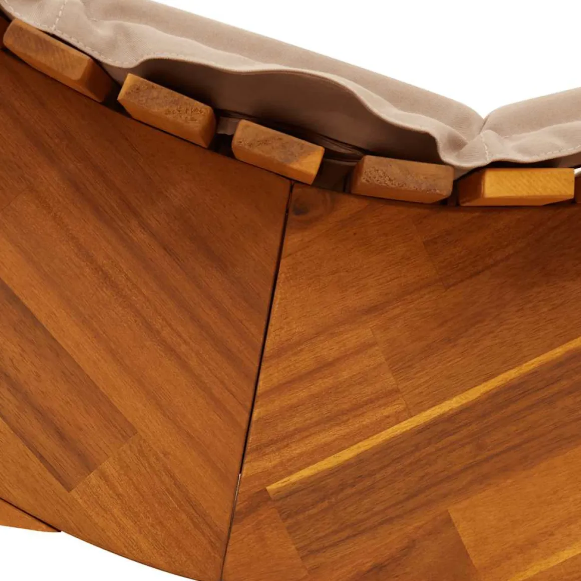 Tumbona mecedora Manzaneda madera de acacia 74x154x60 cm
