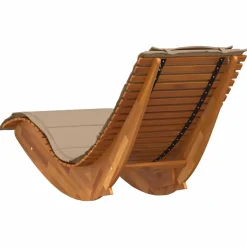 Tumbona mecedora Manzaneda madera de acacia 74x154x60 cm