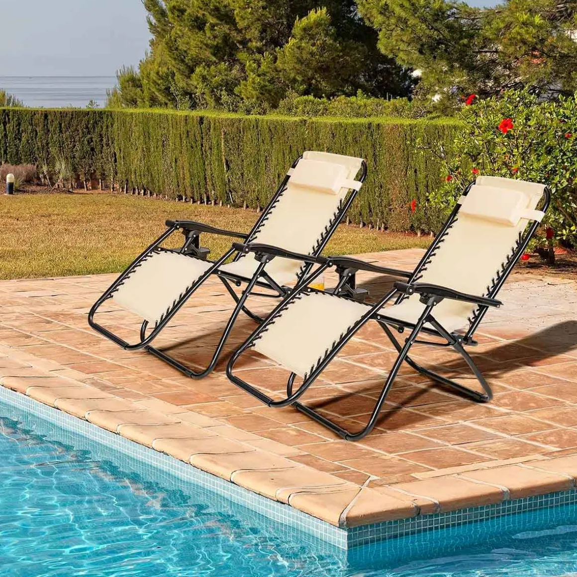 Tumbona reclinable 110x65x90 cm