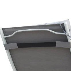 Tumbona Riffa Outsunny reclinable 7 posiciones gris 100,5x137x63,5 cm