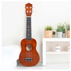 Ukelele soprano Homcom 4 cuerdas ajustables 53x17,5x6,2 cm
