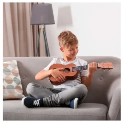 Ukelele soprano Homcom 4 cuerdas ajustables madera 53x17,5x6,2 cm