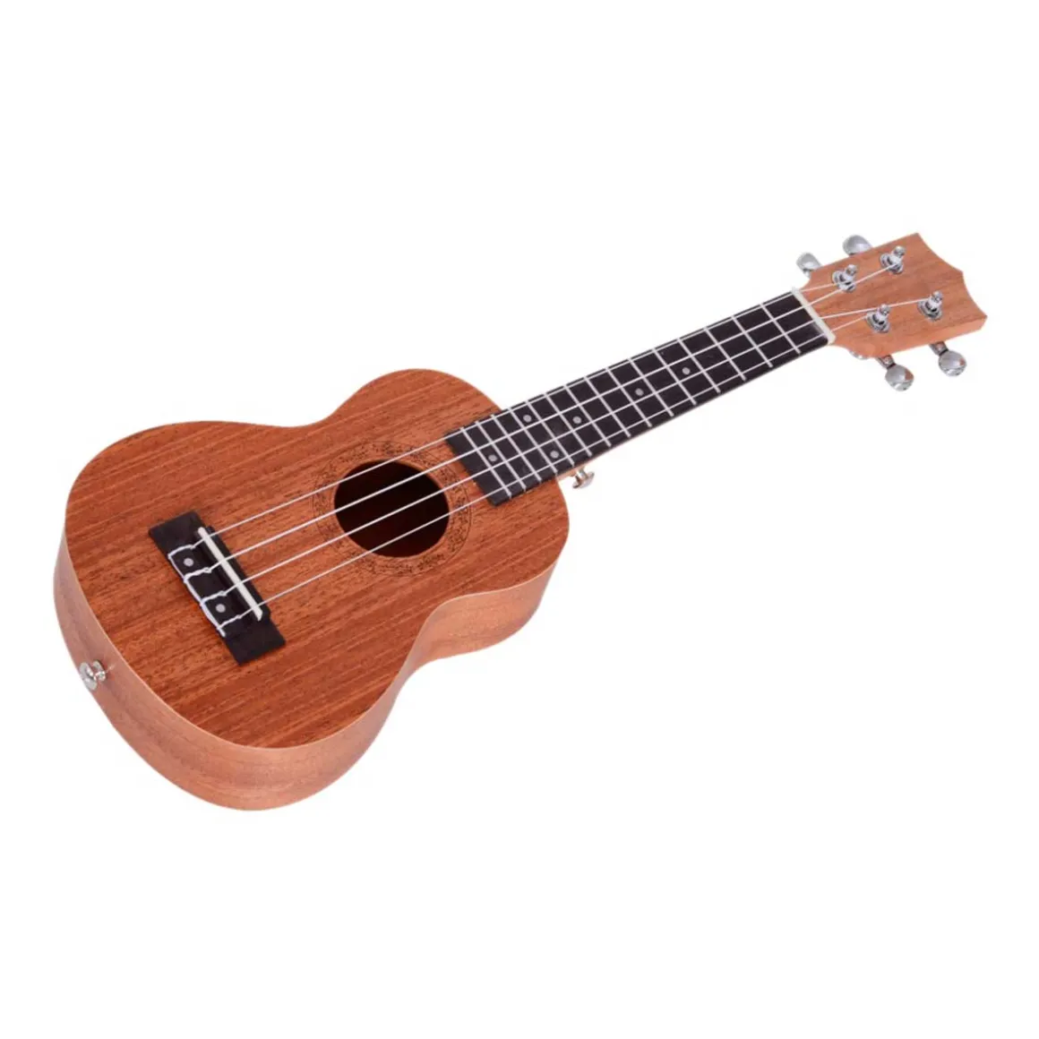 Ukelele soprano Homcom 4 cuerdas ajustables madera 53x17,5x6,2 cm