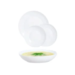 Vajilla Apy Luminarc 18 piezas 6 servicios vidrio blanco