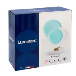 Vajilla Diwali Granit Luminarc 18 piezas 6 servicios opal