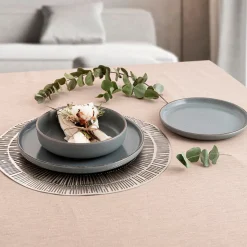 Vajilla Duna Quid 12 piezas 4 servicios diseño elegante gris