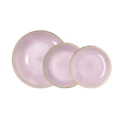 Vajilla Lanai Bidasoa 12 piezas 4 servicios porcelana rosa