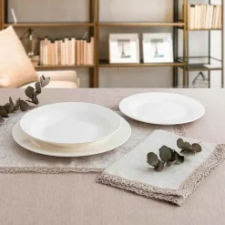 Vajilla Lis Bidasoa 18 piezas 6 servicios porcelana blanco