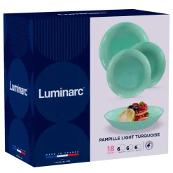 Vajilla Pampille Luminarc 18 piezas 6 servicios opal