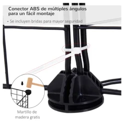 Valla metálica para mascotas PawHut 12 paneles negro 36x106x73 cm
