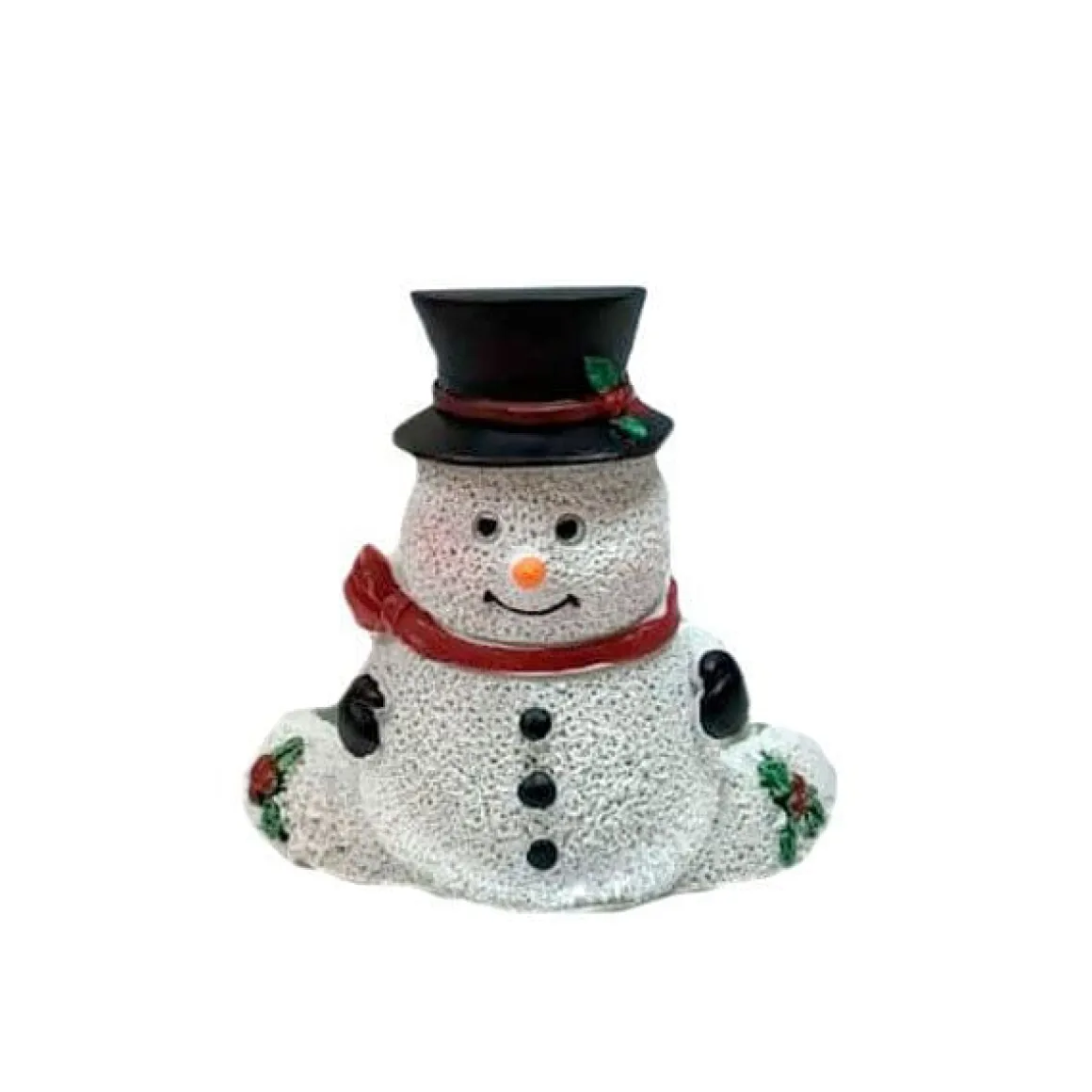 Vaso con vela muñeco de nieve 6 cm
