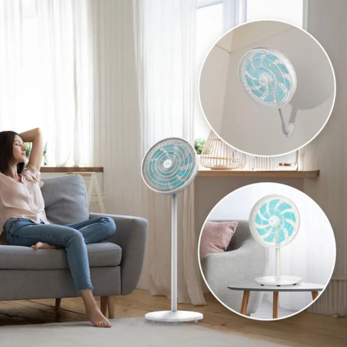 Ventilador 3 en 1 Cecotec EnergySilence 550 60W 3 alturas blanco