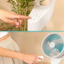 Ventilador de pie Cecotec EnergySilence 1000 Cyclone Smart 60W mando a distancia blanco