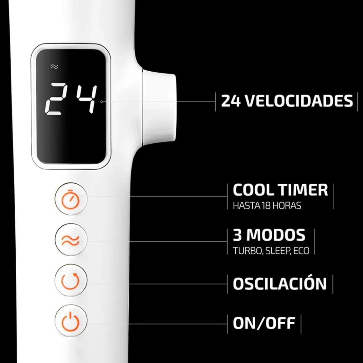 Ventilador de pie Cecotec EnergySilence 1030 SmartExtreme 28W 10 aspas blanco