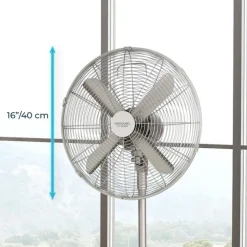Ventilador de pie Cecotec EnergySilence 610 Steelstyle 50W 4 aspas plata