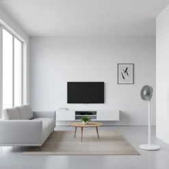 Ventilador de pie Cierzo 3 velocidades inclinable blanco