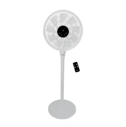 Ventilador de pie HTW VP-25YM 25W 6 velocidades inclinable blanco Ø35 cm