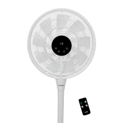 Ventilador de pie HTW VP-25YM 25W 6 velocidades inclinable blanco Ø35 cm