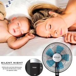 Ventilador de pie Orbegozo SF 0640 65W 2 velocidades negro Ø40 cm