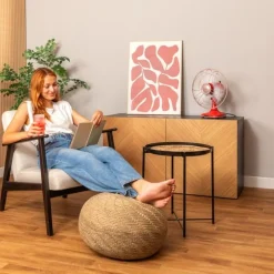 Ventilador de sobremesa Cecotec EnergySilence 1090 RetroDesk Design 40W 3 velocidades orientable rojo Ø30 cm