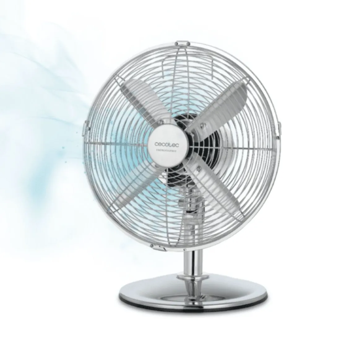 Ventilador de sobremesa Cecotec EnergySilence 620 RetroDesk 40W oscilante 3 velocidades plata 30 cm