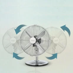 Ventilador de sobremesa Cecotec EnergySilence 620 RetroDesk 40W oscilante 3 velocidades plata 30 cm