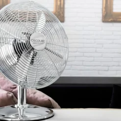Ventilador de sobremesa Cecotec EnergySilence 620 RetroDesk 40W oscilante 3 velocidades plata 30 cm