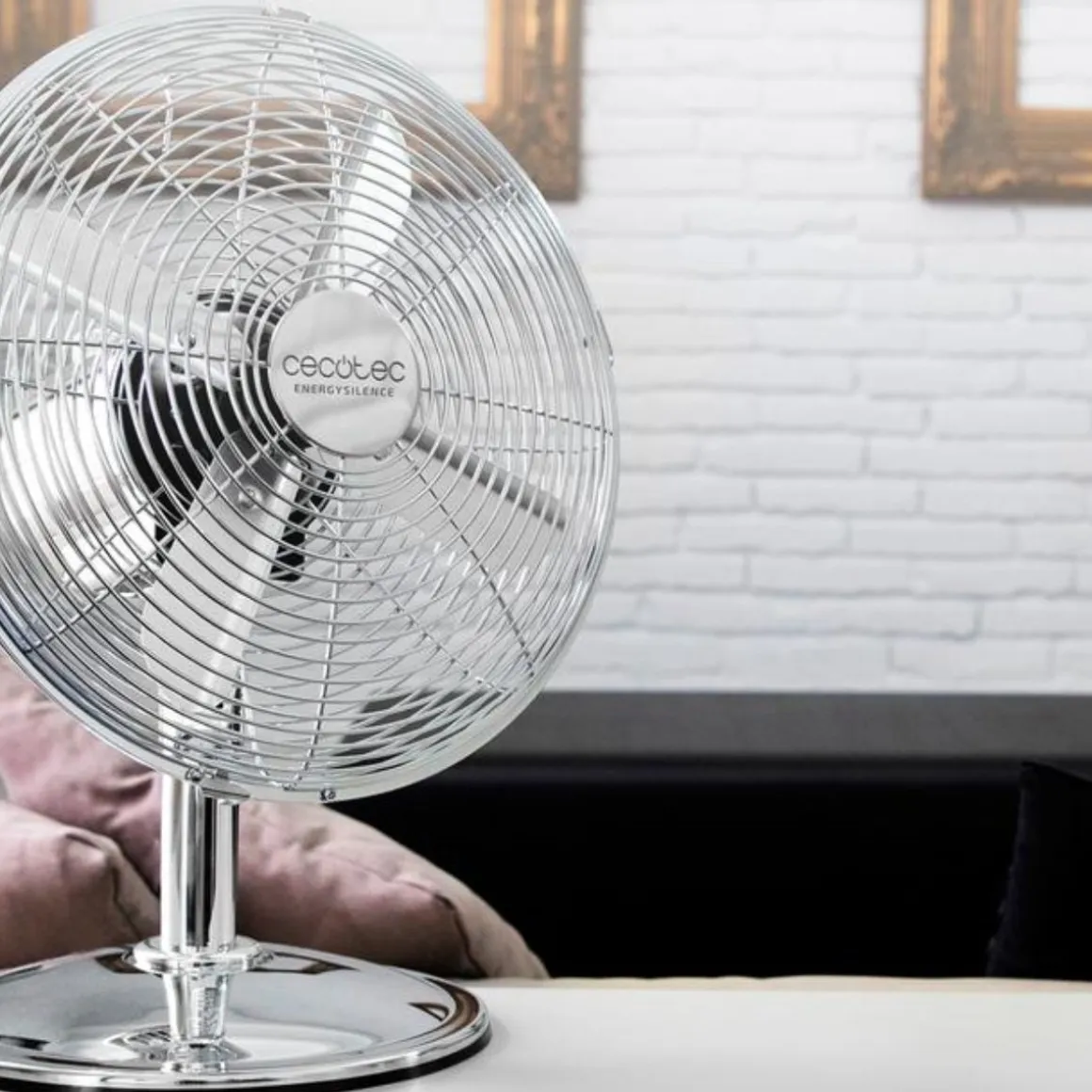Ventilador de sobremesa Cecotec EnergySilence 620 RetroDesk 40W oscilante 3 velocidades plata 30 cm