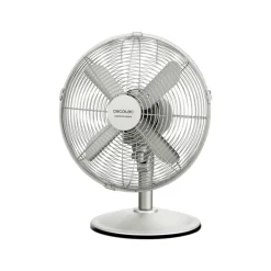 Ventilador de sobremesa Cecotec EnergySilence 610 SteelDesk 40W 4 aspas plata 30 cm