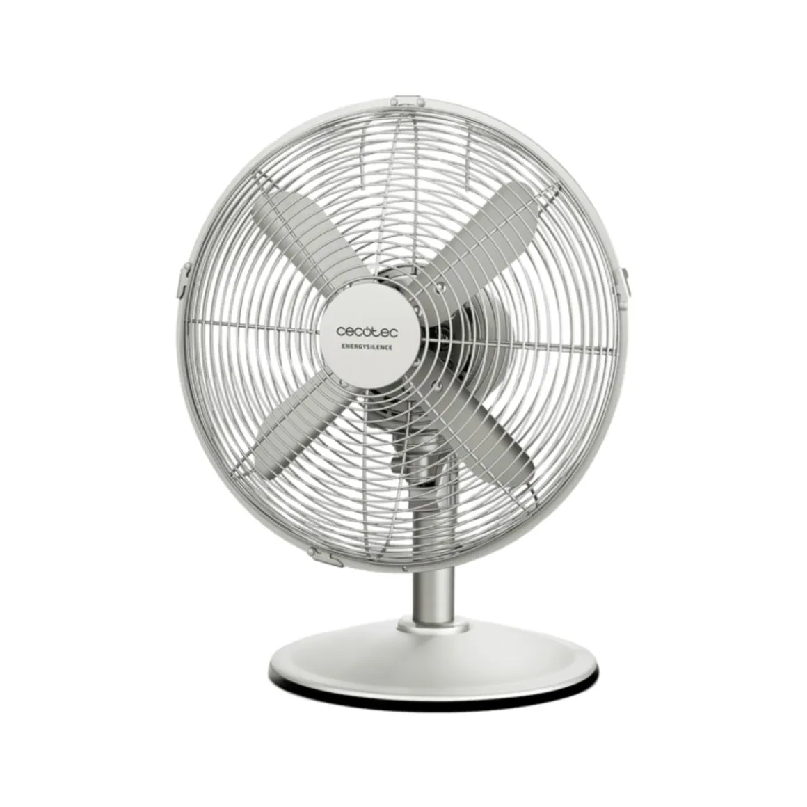 Ventilador de sobremesa Cecotec EnergySilence 610 SteelDesk 40W 4 aspas plata 30 cm