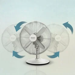 Ventilador de sobremesa Cecotec EnergySilence 610 SteelDesk 40W 4 aspas plata 30 cm
