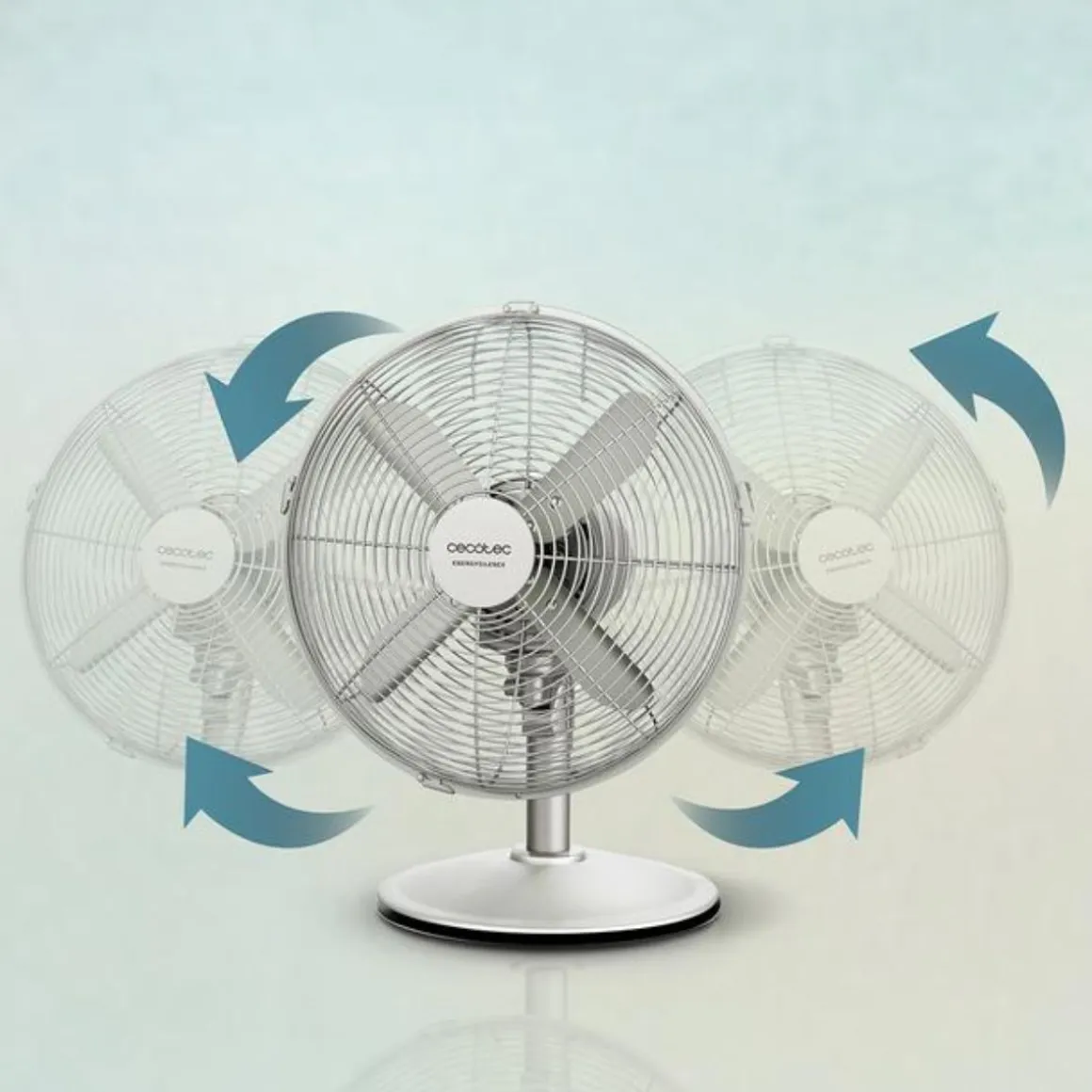 Ventilador de sobremesa Cecotec EnergySilence 610 SteelDesk 40W 4 aspas plata 30 cm