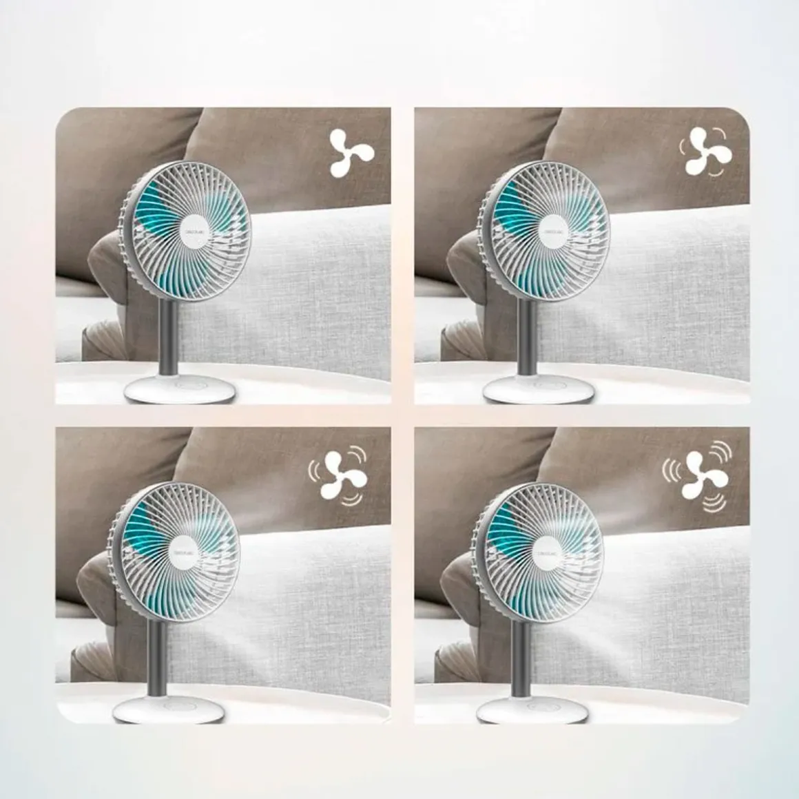 Ventilador de sobremesa Cecotec EnergySilence 4000 Portable Desk 4000mAh inalámbrico blanco