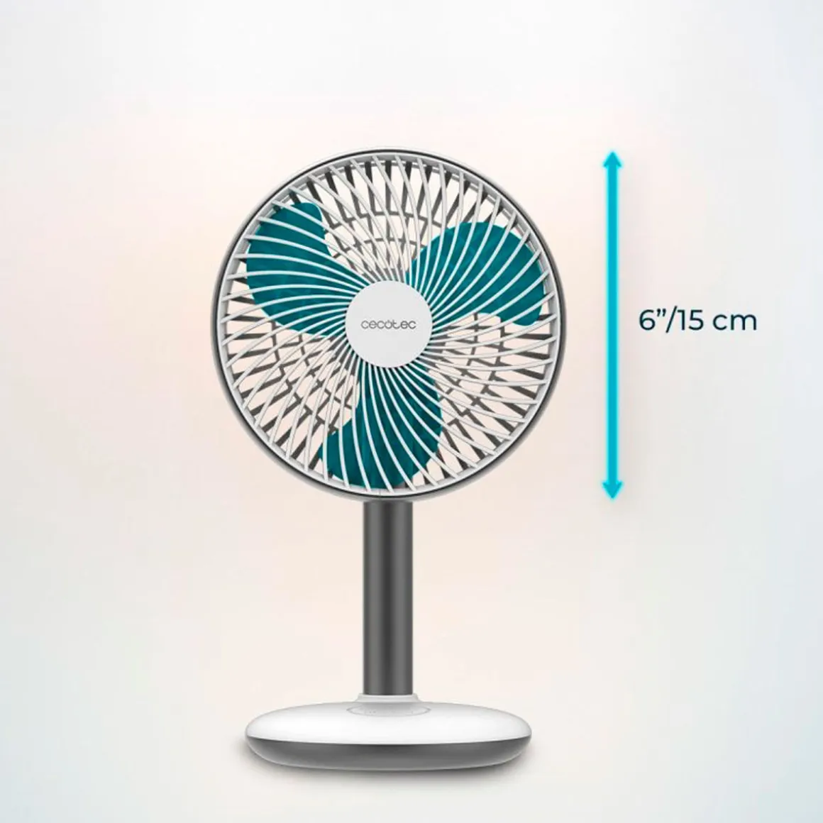 Ventilador de sobremesa Cecotec EnergySilence 4000 Portable Desk 4000mAh inalámbrico blanco