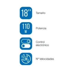 Ventilador de suelo Svan SVVE451C 110W 3 velocidades gris
