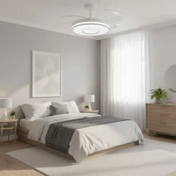 Ventilador de techo Alice Bel Air 72W 4 aspas retráctiles blanco Ø108 cm